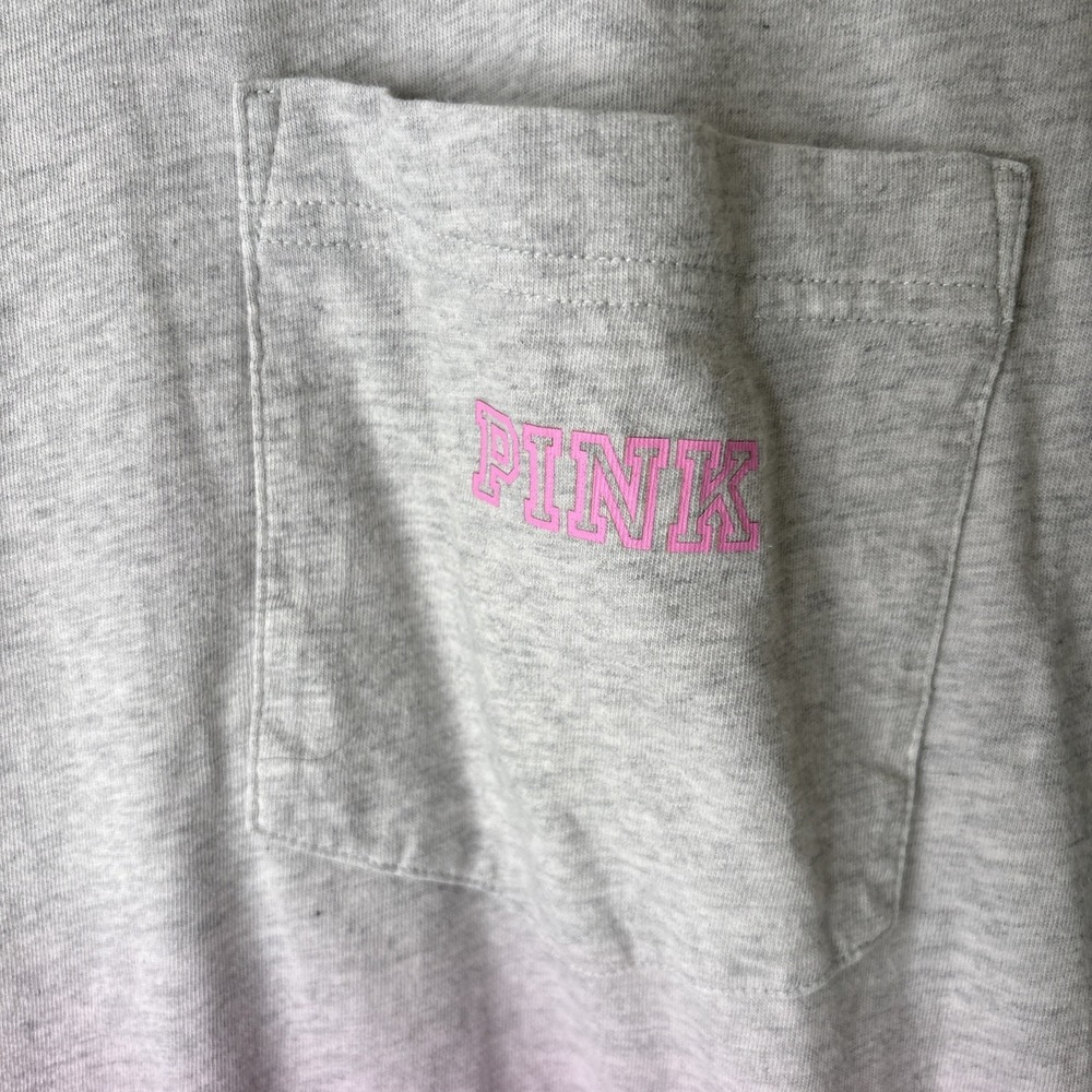 Victoria's Secret PINK Ombre Logo Campus Shirt Short Sleeve Med T-shirt Casual - Picture 2 of 8